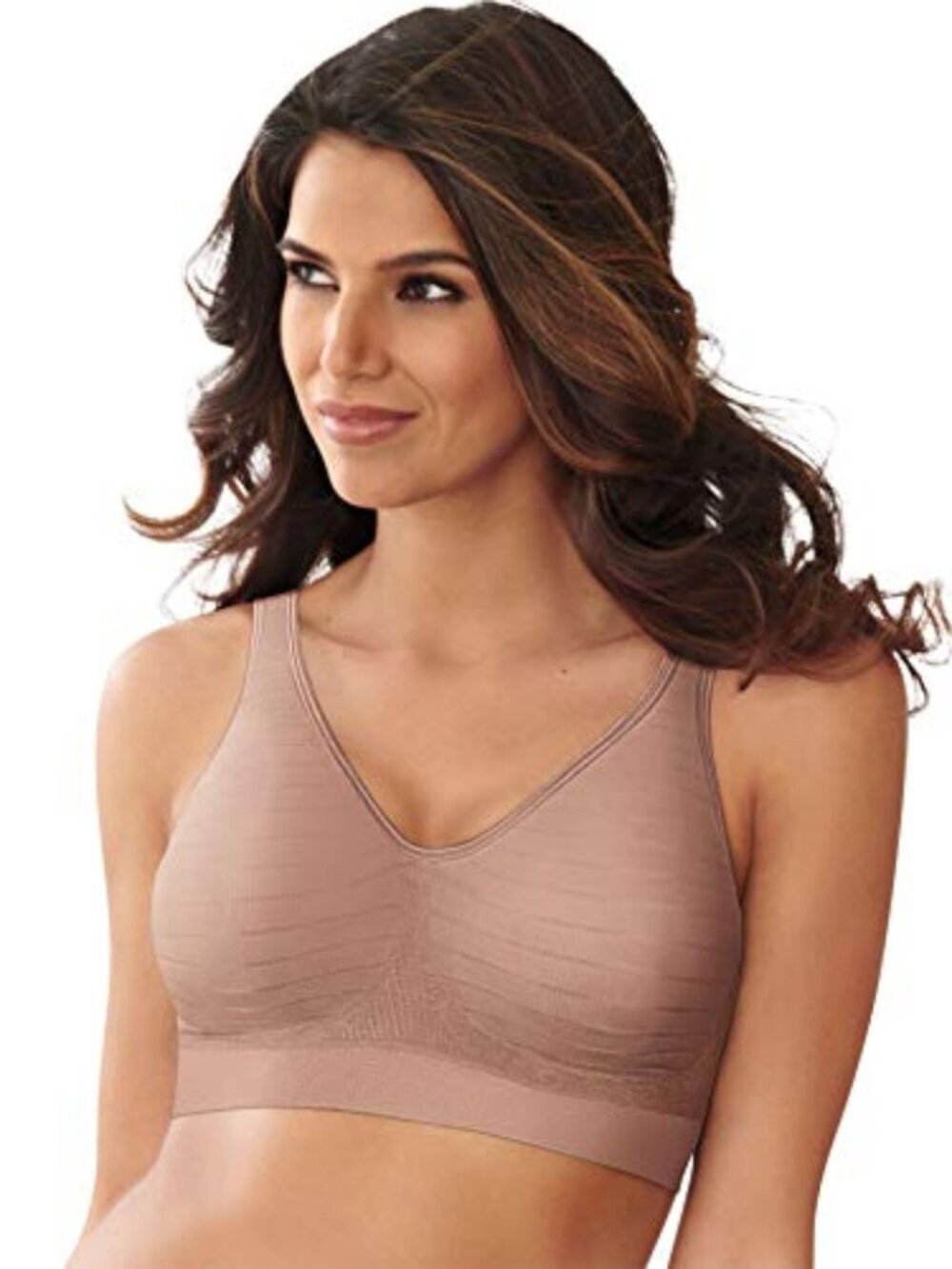 NWT Bali Women's Comfort Revolution Wireless Bra Blush Stripe S